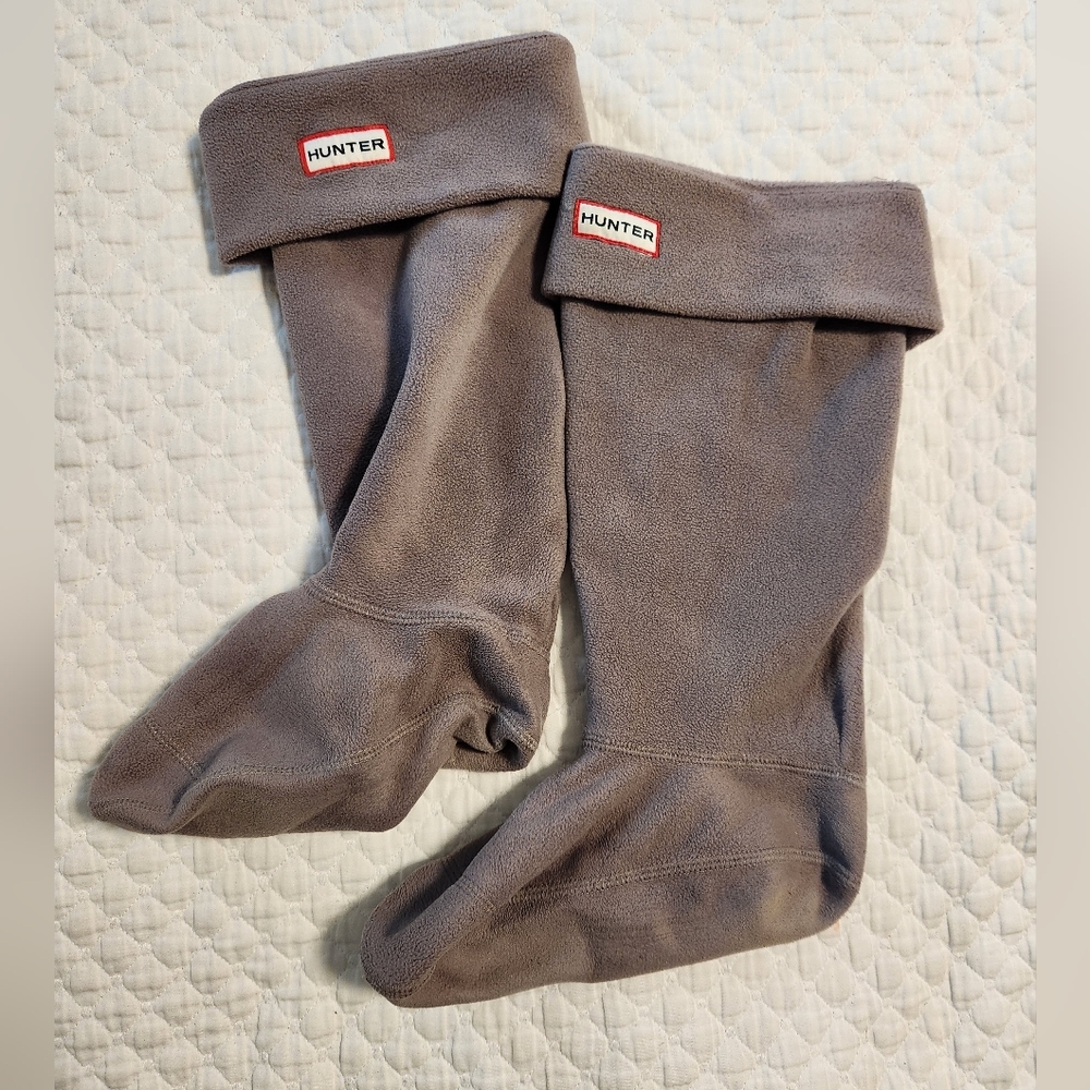 Hunter fleece boot liners, taupe color size medium